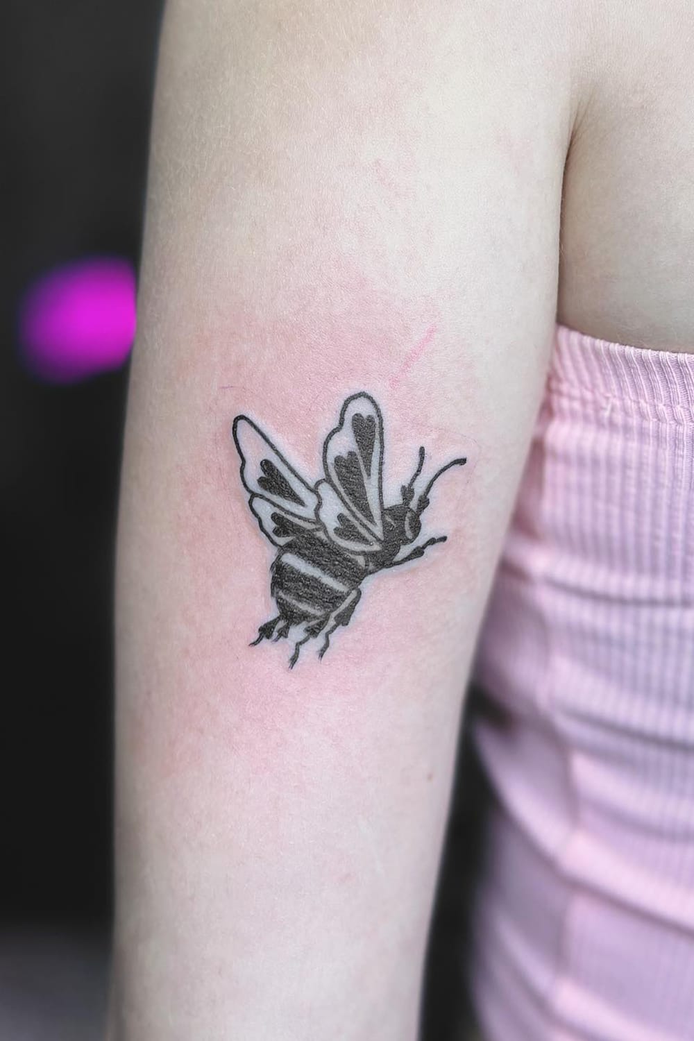 Bee Heart Tattoo