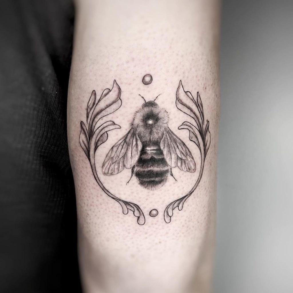 Bee Wreath Tattoo