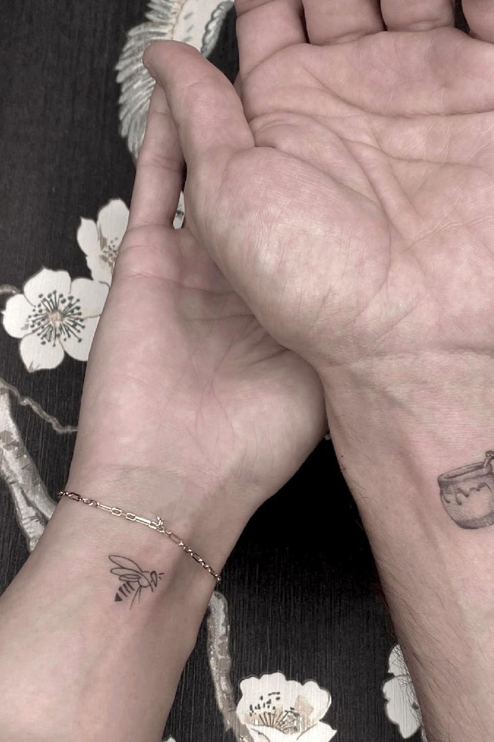 Bee tattoo on wrist