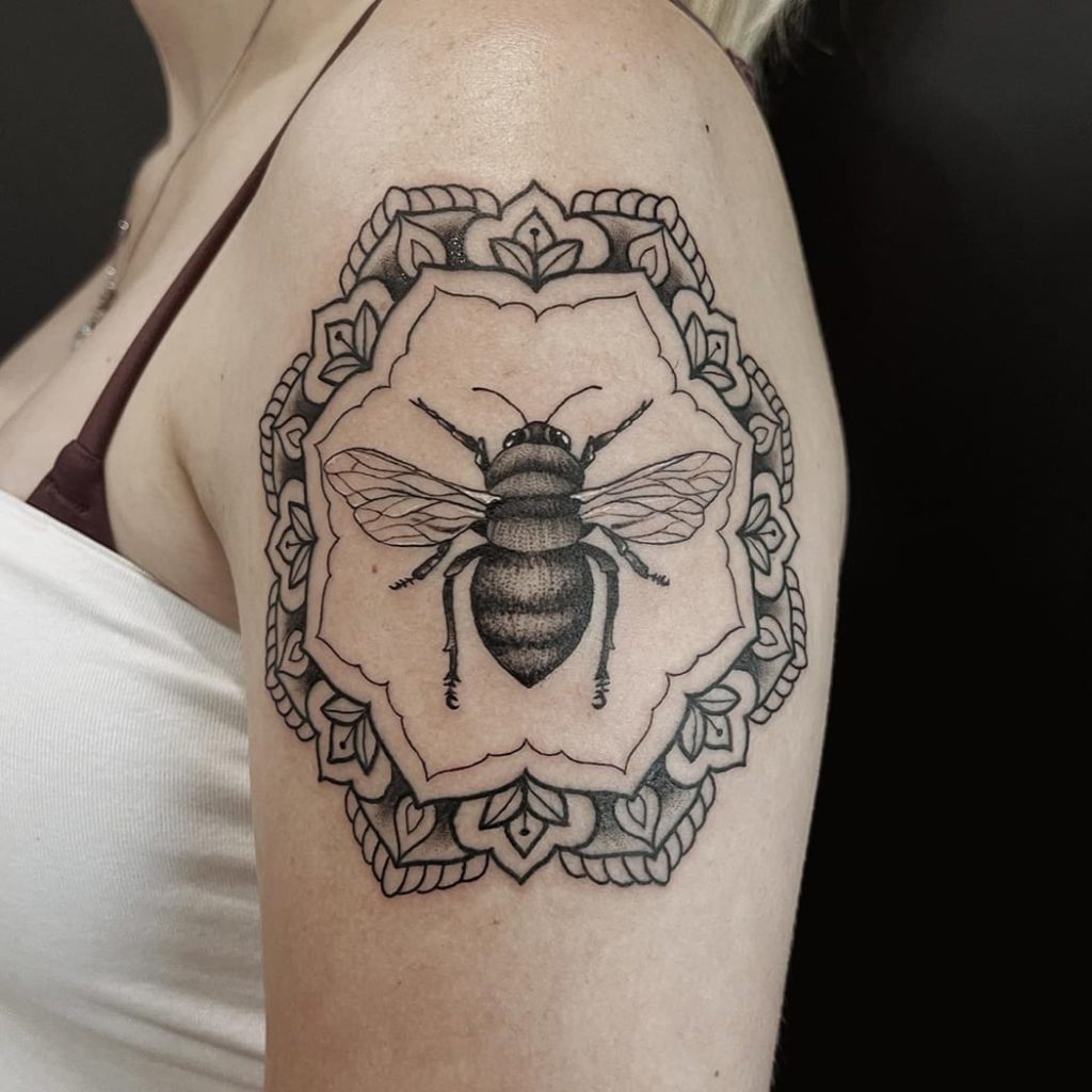 Mandala Bee Tattoo