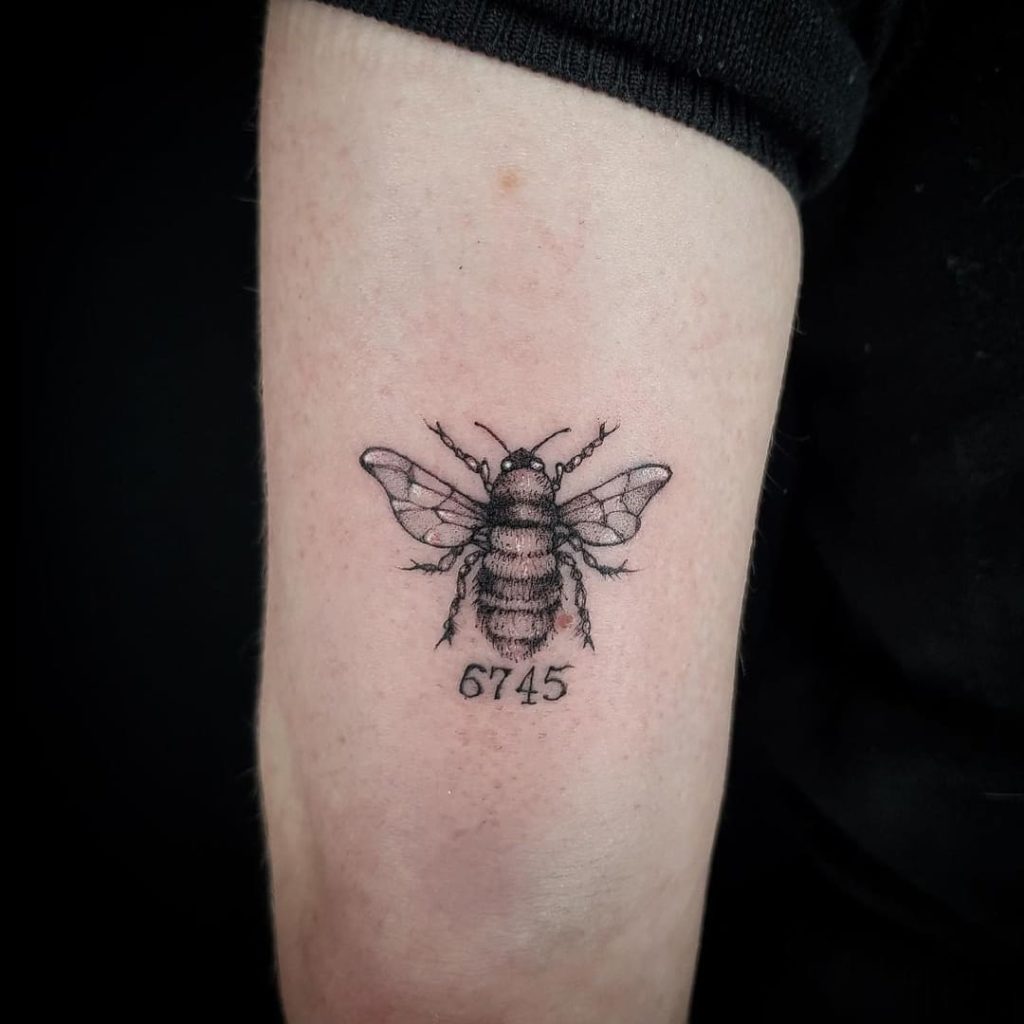 Personalized Bee Tattoo
