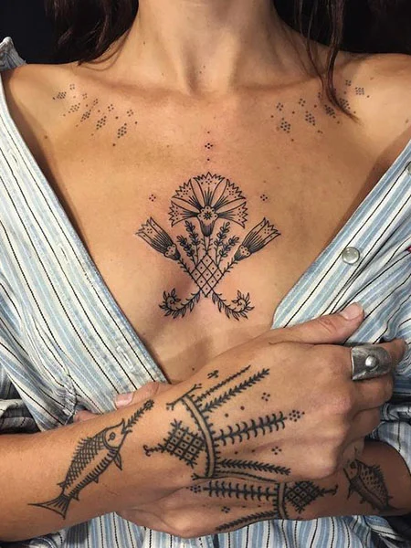 Unique Chest Tattoo