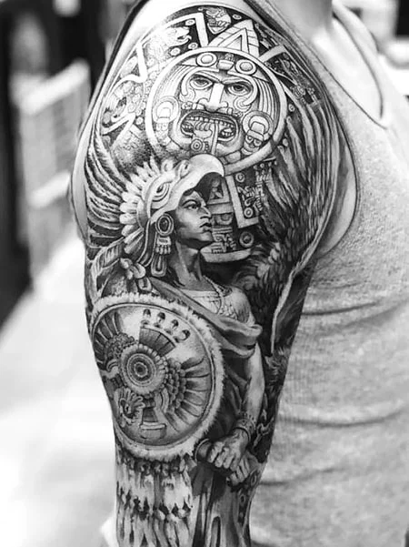 Aztec Tattoos men