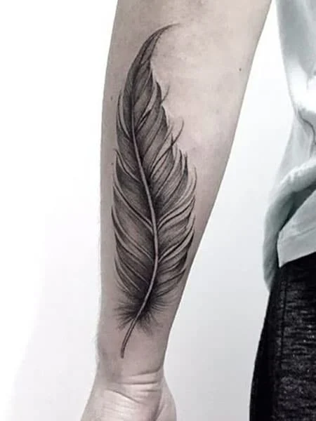 Feather Tattoo for men