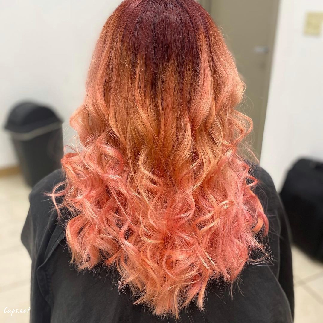 Gorgeous Wavy Pink V Cut