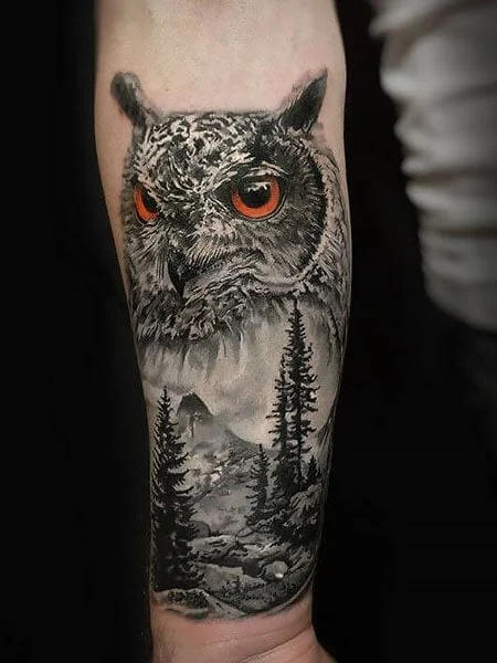 Owl Tattoo men