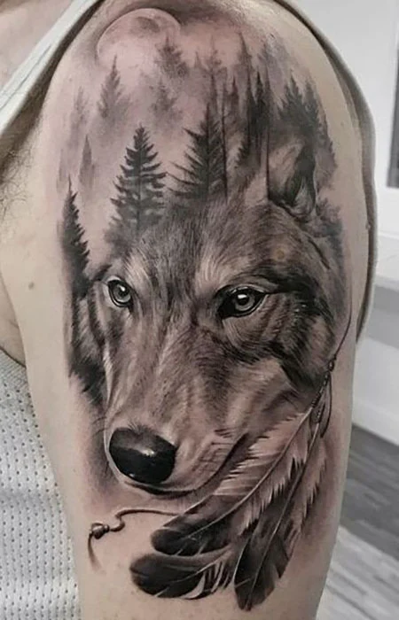 Wolf Tattoo for men