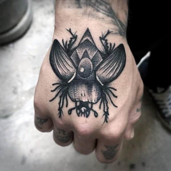 amazing scarab hand tattoo ideas for guys