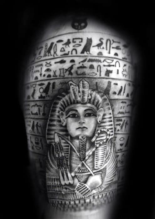 arm guys hieroglyphics tattoo design ideas