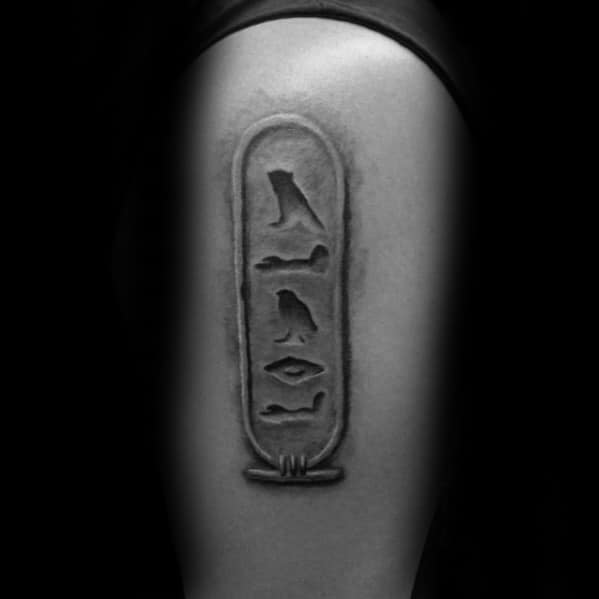 arm hieroglyphics mens tattoo designs