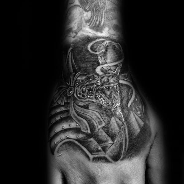 cool anubis mens shaded hand tattoos