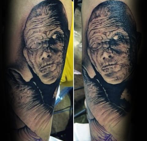 realistic mummy mens arm tattoo ideas