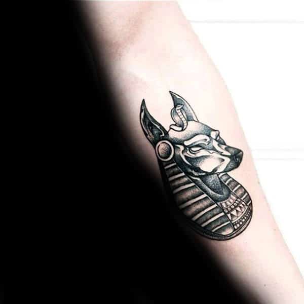 small guys anubis inner forearm egyptian tattoos