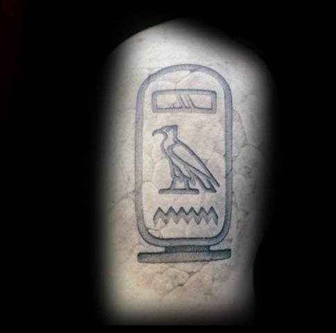 thigh hieroglyphics tattoo designs for guys