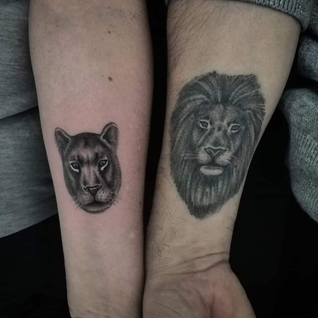 Animal Inspired Lion Tiger Tattoo