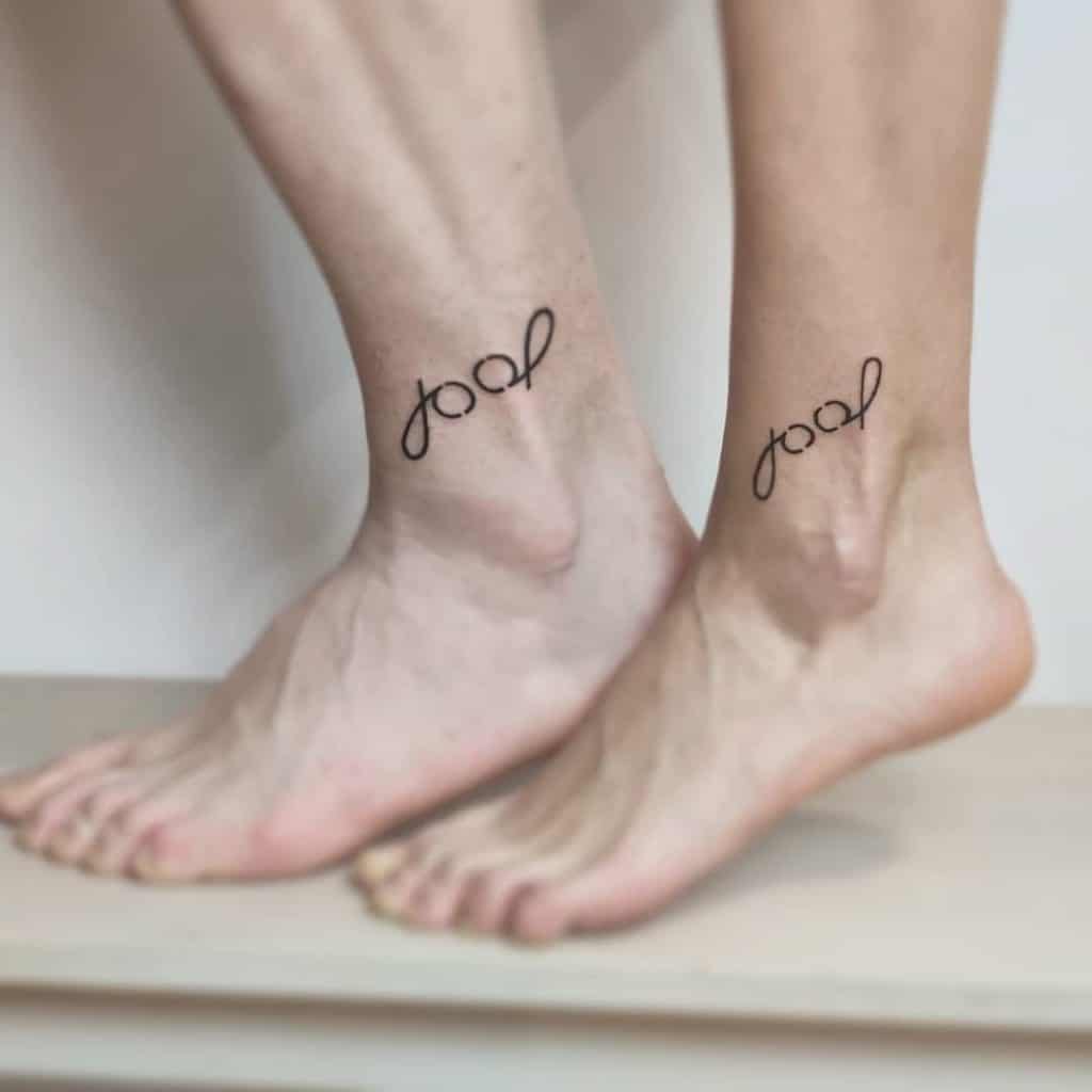 Ankle Foot Love Tattoo