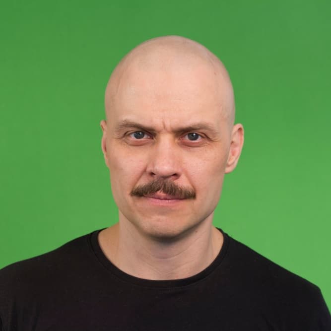 Bald with a Moustache