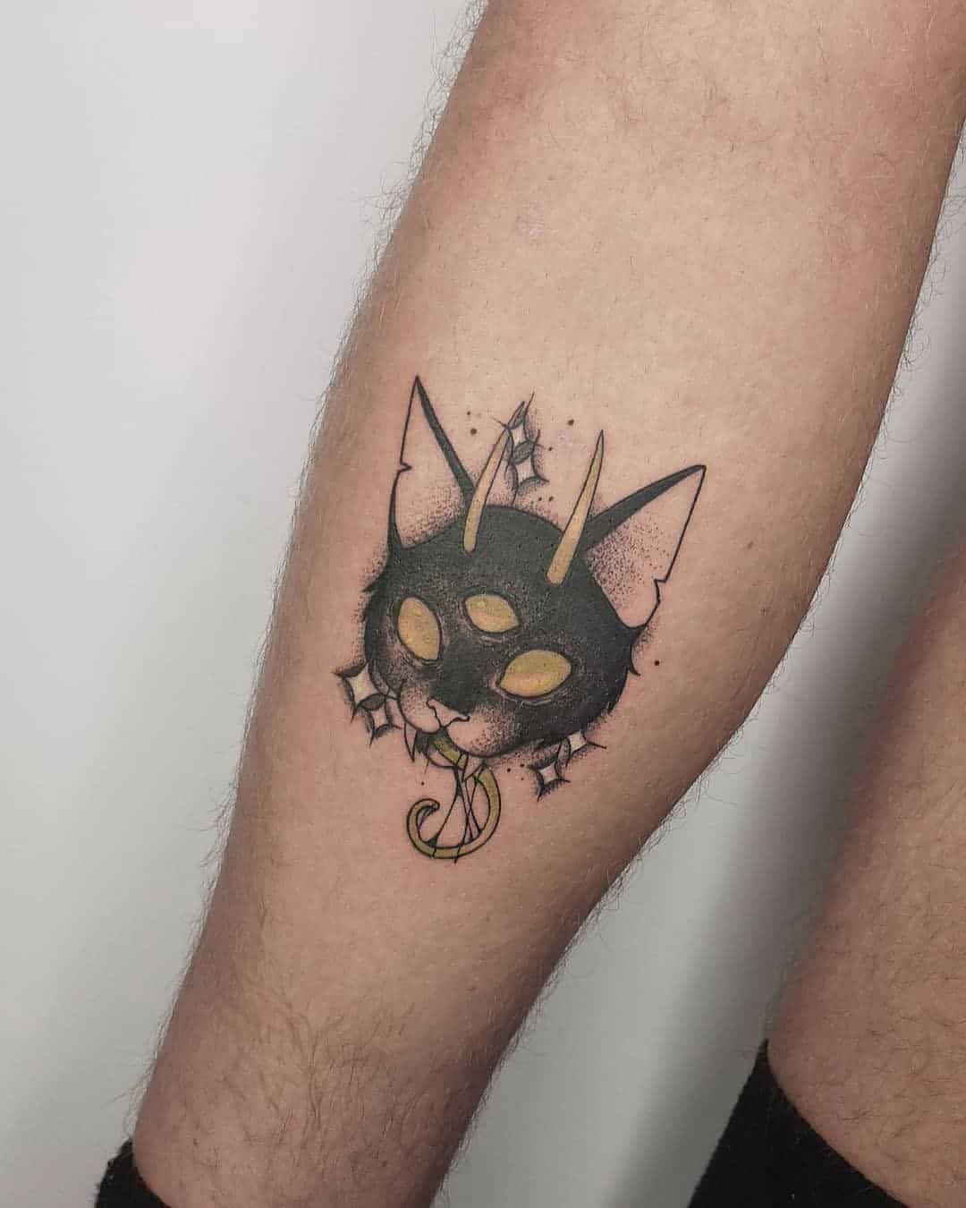 Black Cat Tattoo Design Print
