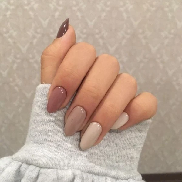 Brown Almond Nails