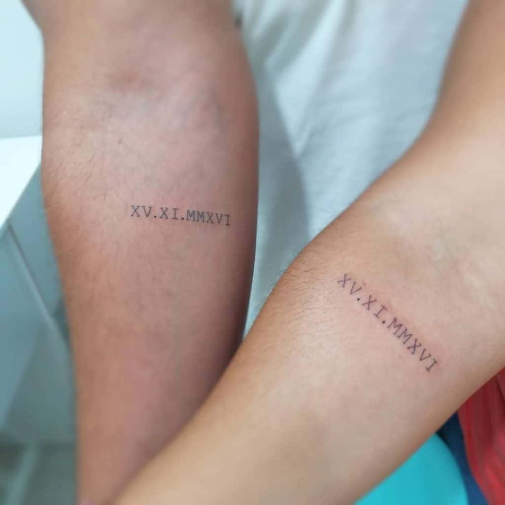 Date Inspired Symbolic Love Tattoo