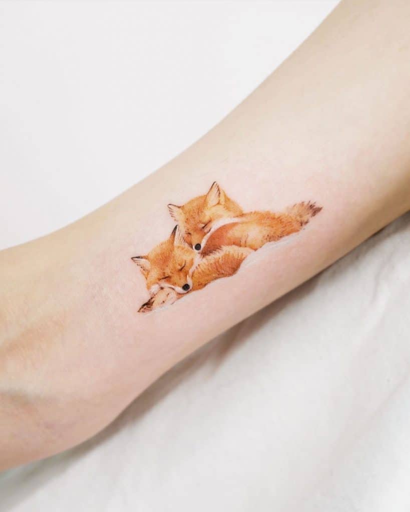 Matching Fox Love Inspired Tattoo