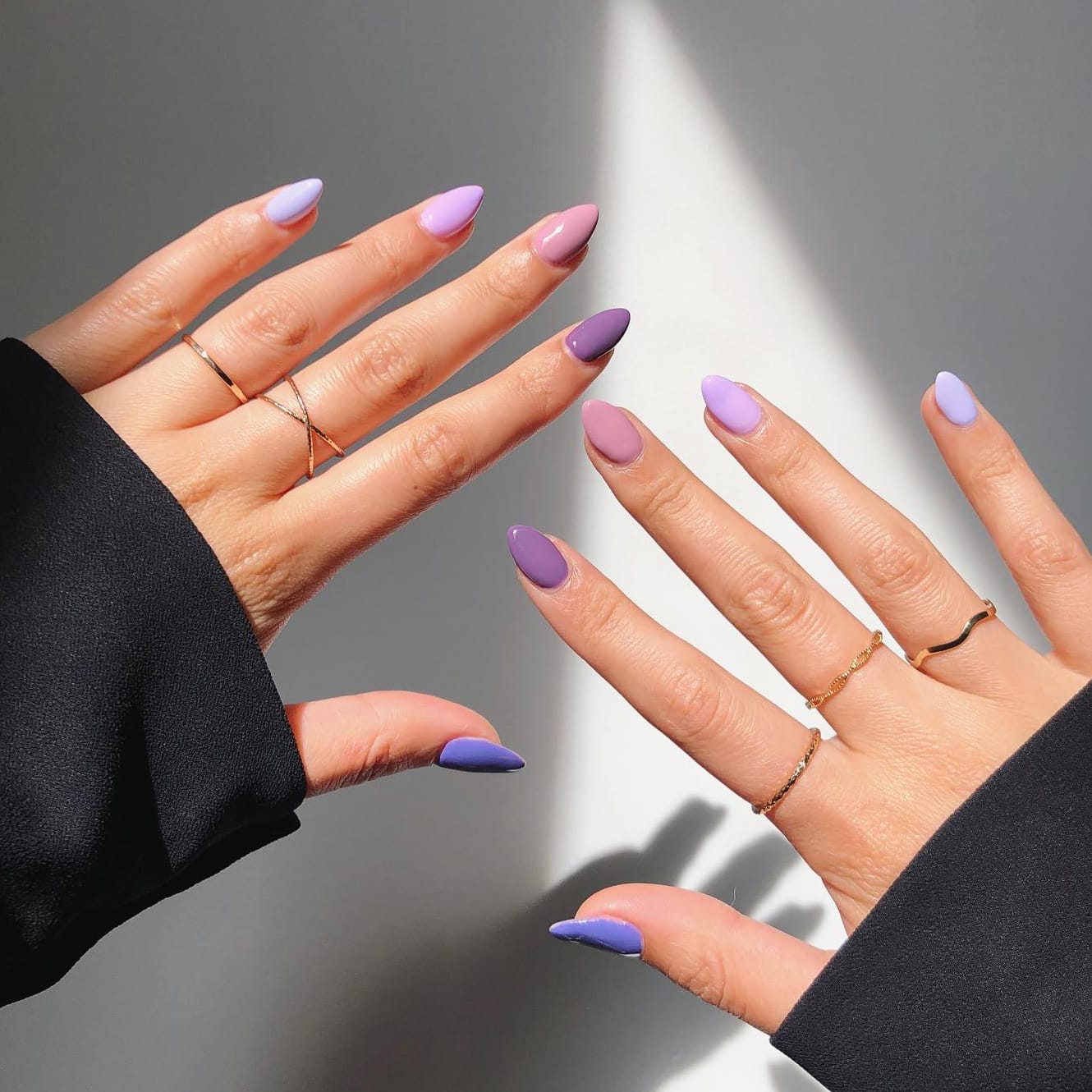 Purple Gradient Nails