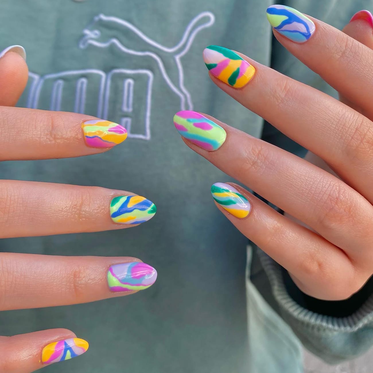 Rainbow Summer Nails