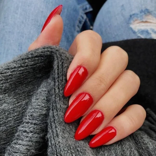 Red Almond Nails