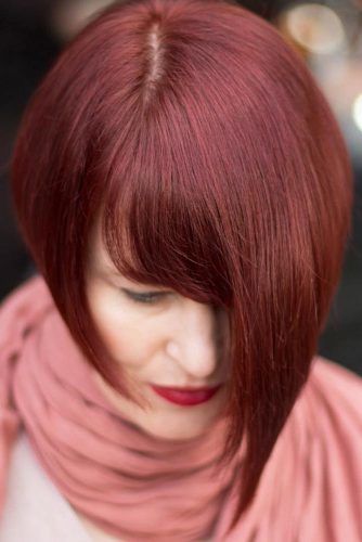 hairstyles for women over 50 new style bob long bang asymmetrical
