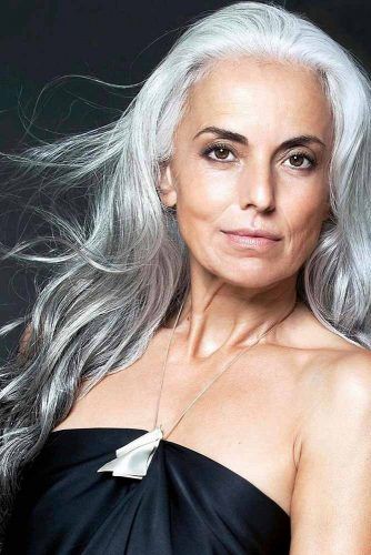 hairstyles for women over 50 new style grey haired long sleek layers