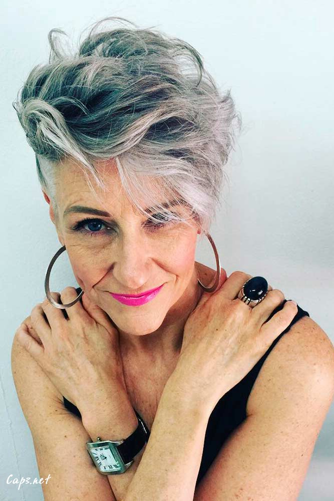 hairstyles for women over 50 new style natural long layered punky pixie platinum blonde silver