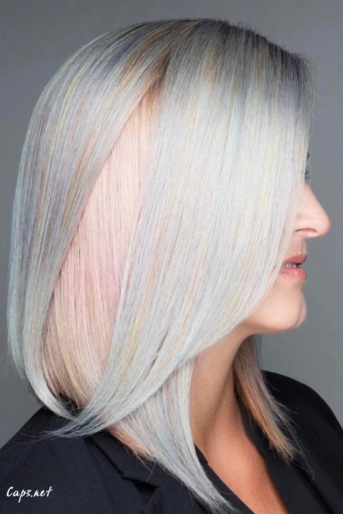 hairstyles for women over 50 new style pastel pink blue super soft medium length layers straight cut
