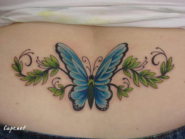1 Butterfly Low Back Tattoo1