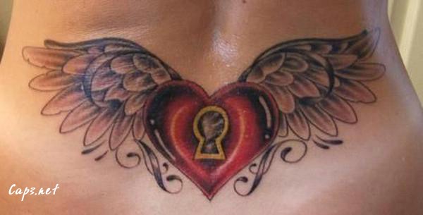 18 Angel wings tattoo on lower back1
