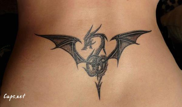 31 Dragon Low Back Tattoo