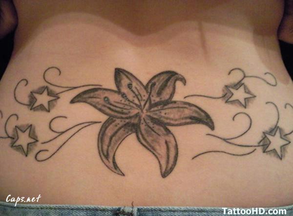 40 Lily Low Back Tattoo1