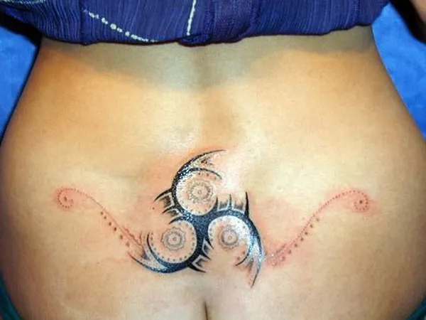 Celtic Triskel Tattoo On Lower Back