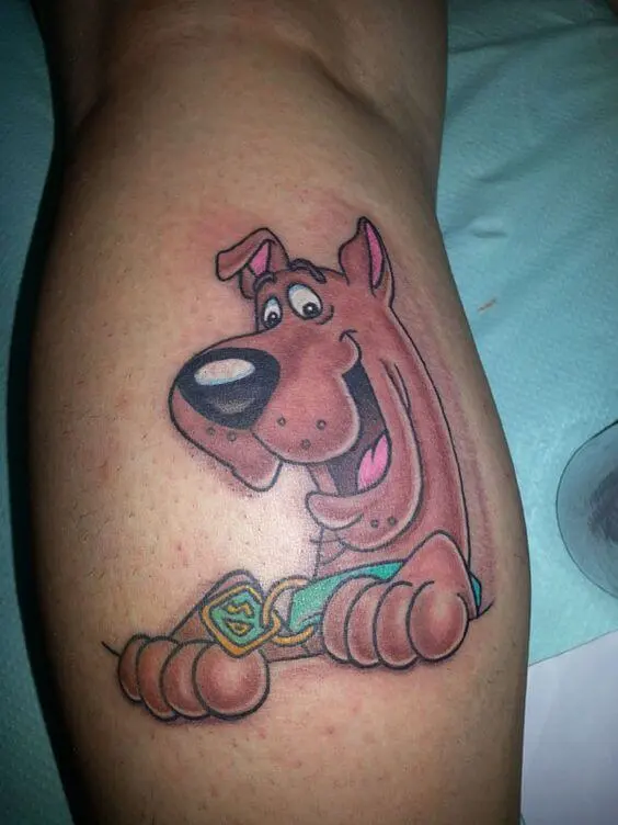 scooby doo smiling tattoo