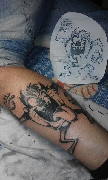 tasmanian devil sketch tattoo