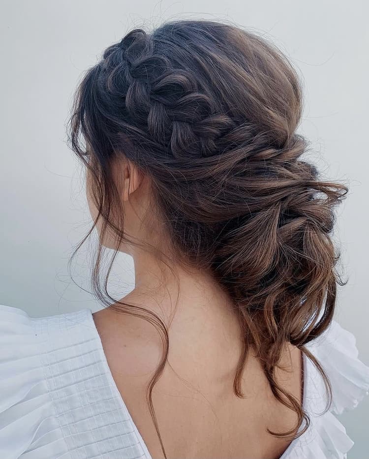 Loose up style with a braid