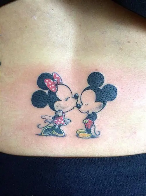 Mickey Minnie Kiss tattoo 1