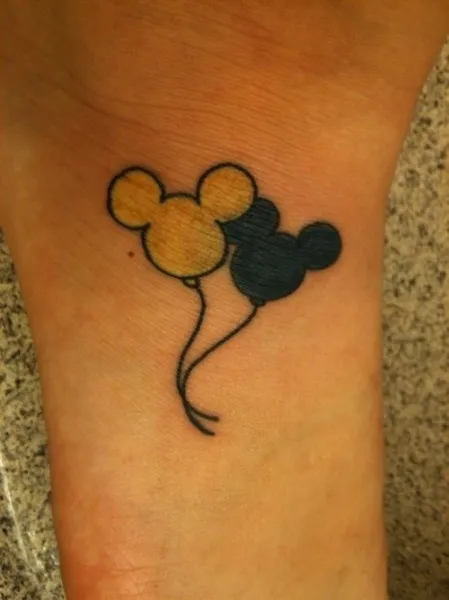 Mickey Minnie Mouse Balloons Tattoos