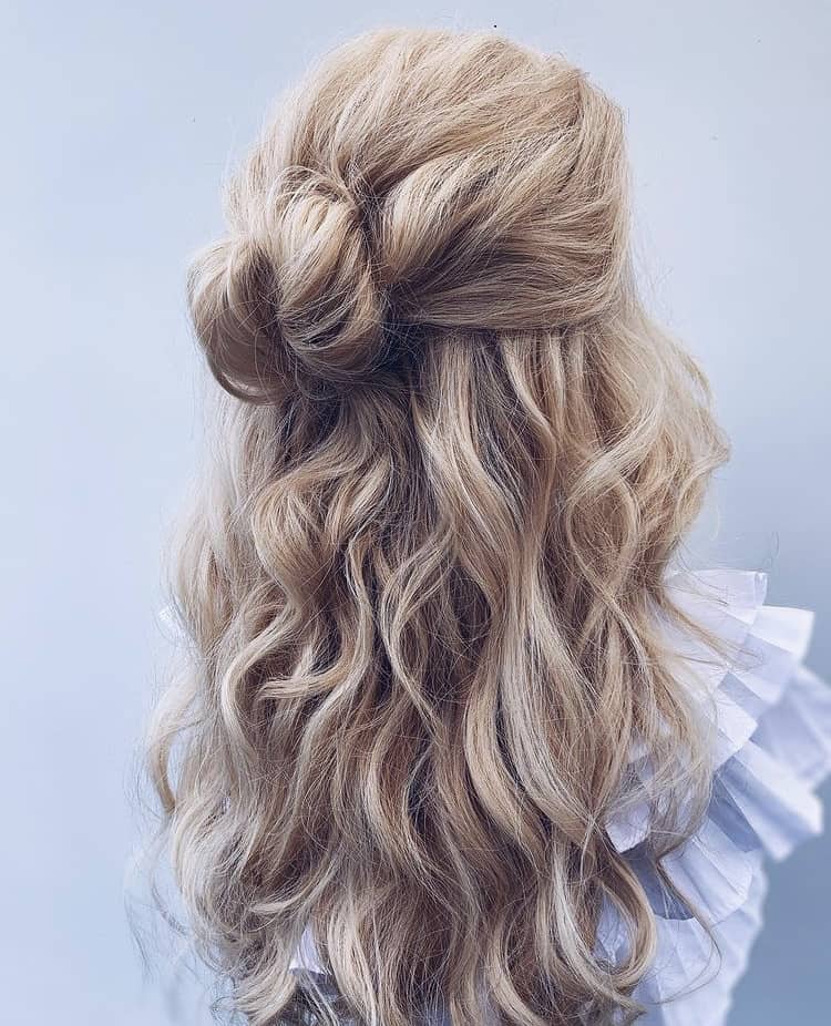 Simple half up hairstyle
