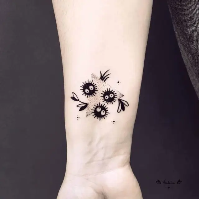 abstract soot sprites tattoo design 1