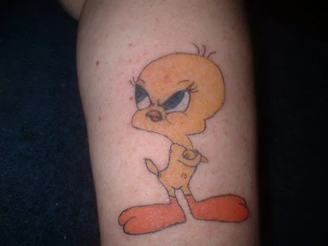 angry tweety bird tattoo design