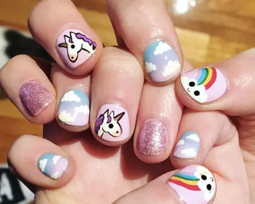 cool unicorn nail art