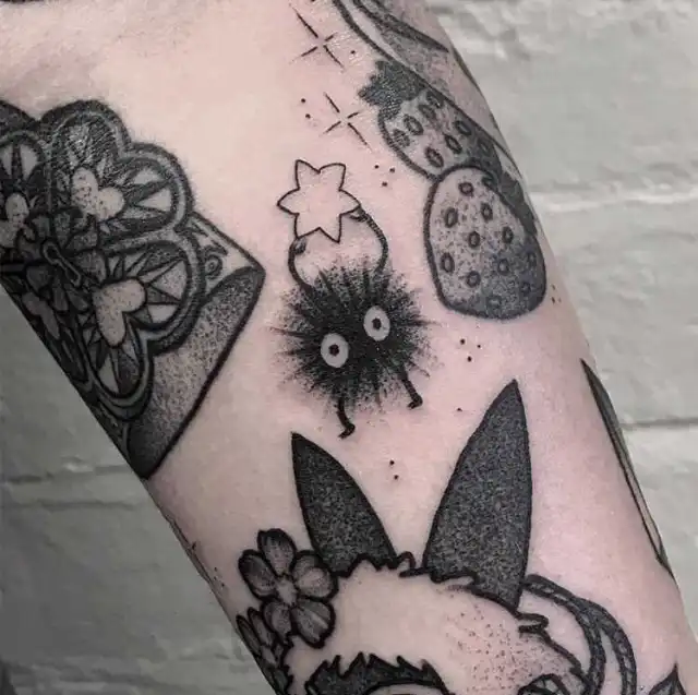 soot sprite with star tattoo design 1