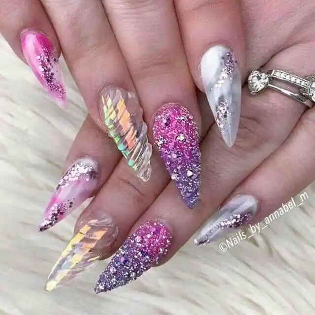 unique unicorn nail art