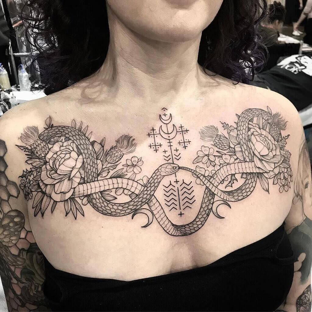 Celtic Breast Tattoo