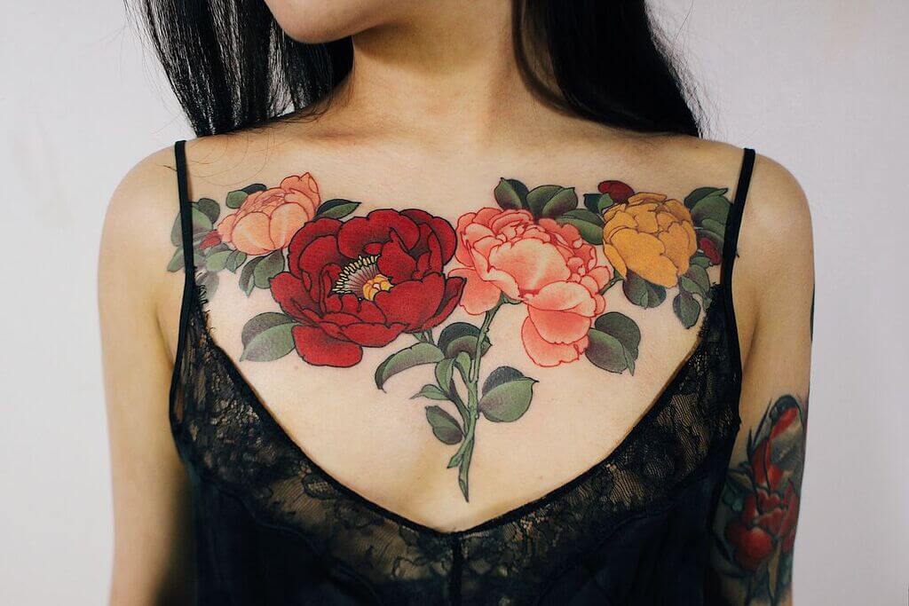 Charming Breast Tattoos for Women to Try